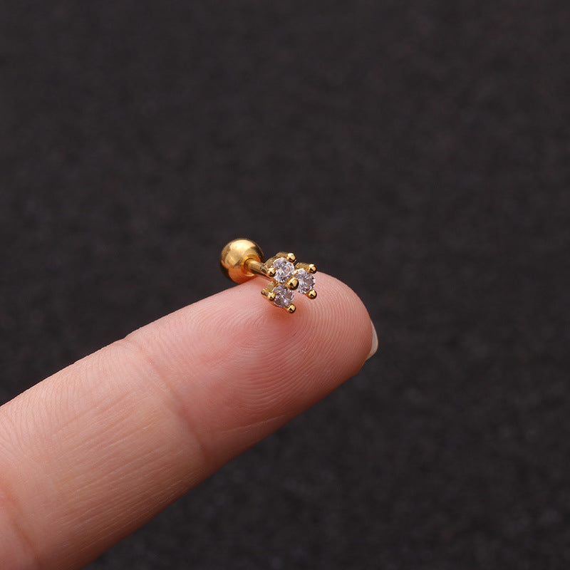 Ear Cartilage Rings & Studs Lady Flower 316 Stainless Steel Copper