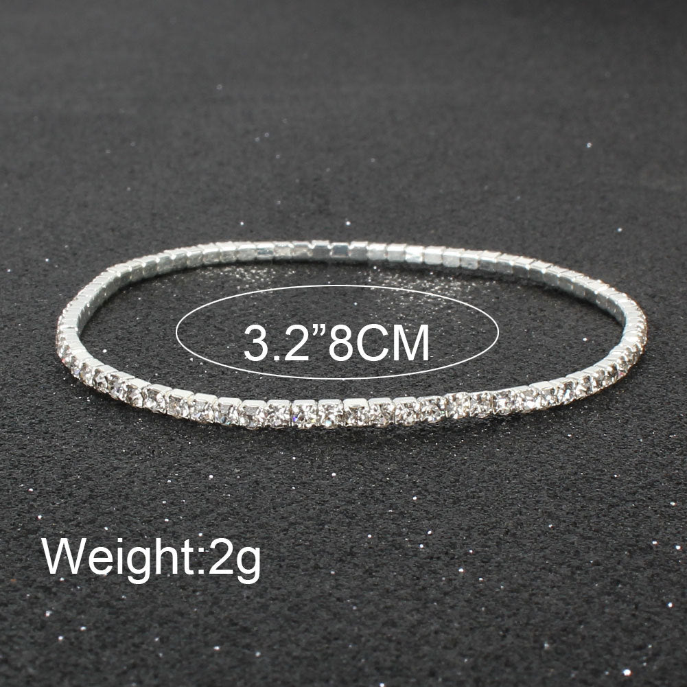 Fashion Geometric Rhinestone Iron Diamond No Inlaid Women'S Bracelets