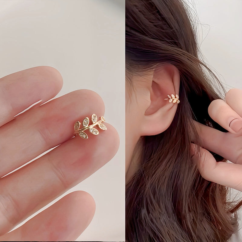 Golden Modern Ear Cuff| Minimalist No-Piercing Earring