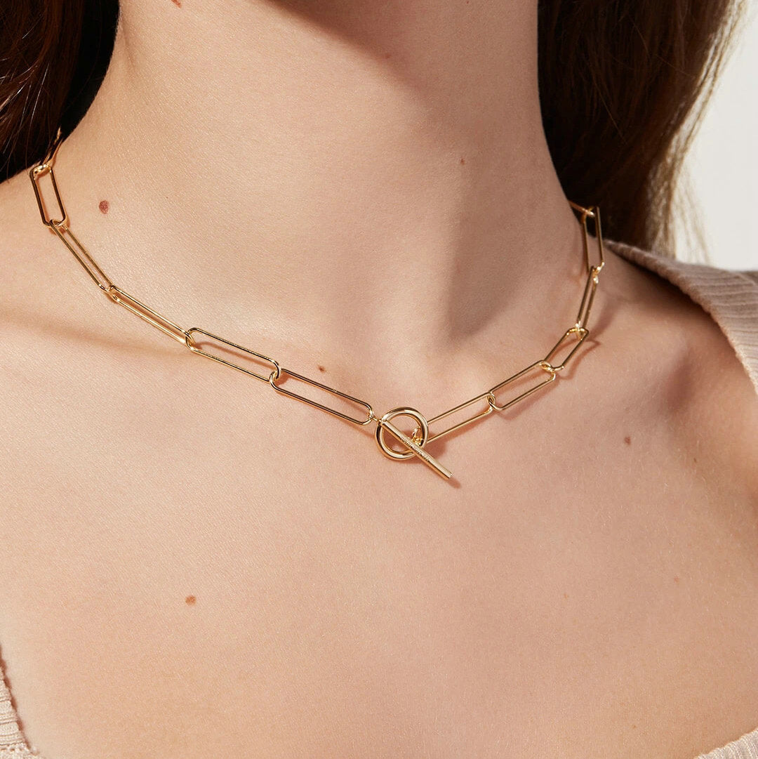 Fashionable Stainless Steel Titanium Steel-Plated Pendant Necklace