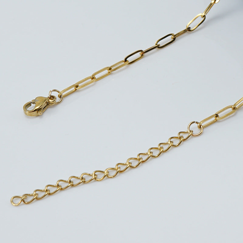 Fashion Geometric 18k Gold Plated Stainless Steel Necklace