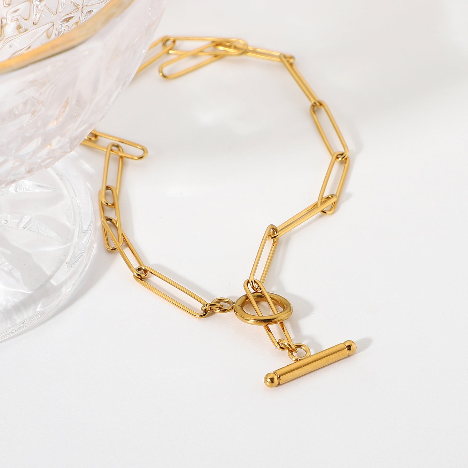 Fashionable Stainless Steel Titanium Steel-Plated Pendant Necklace