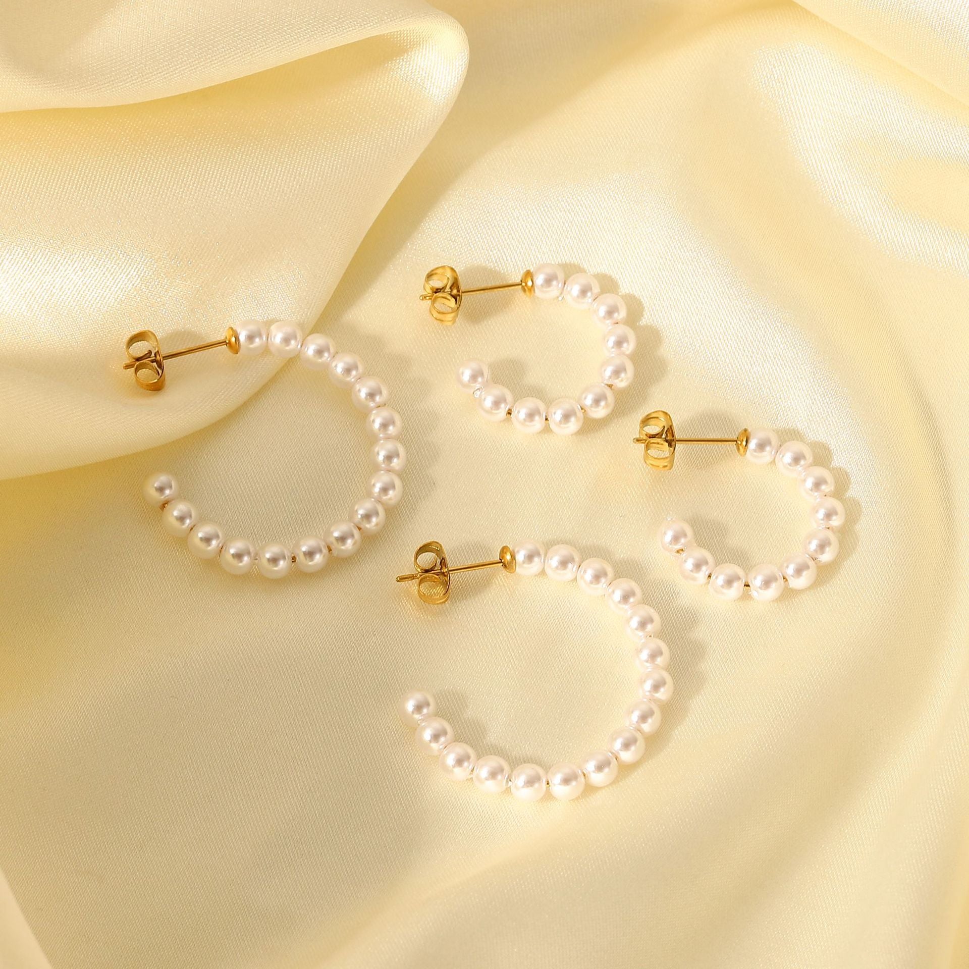 Fashion Geometric Plating 304 Stainless Steel No Inlaid Earrings