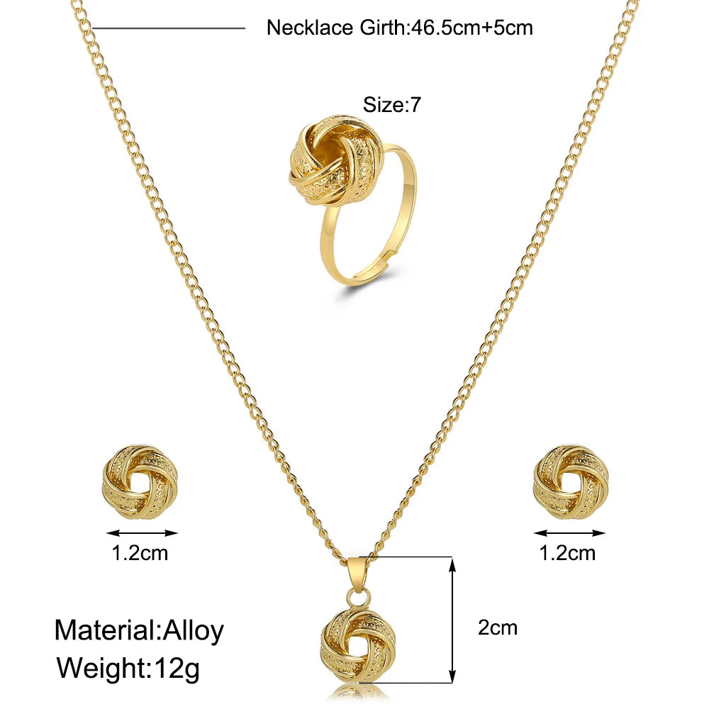 Trendy Lucky Knot Jewelry Set