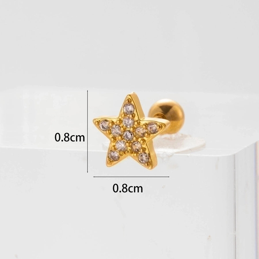 Ear Cartilage Rings & Studs Lady Flower 316 Stainless Steel Copper
