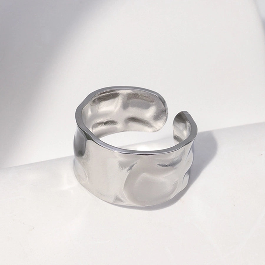 Modern Wave pattern 18K Gold Plated Open Ring