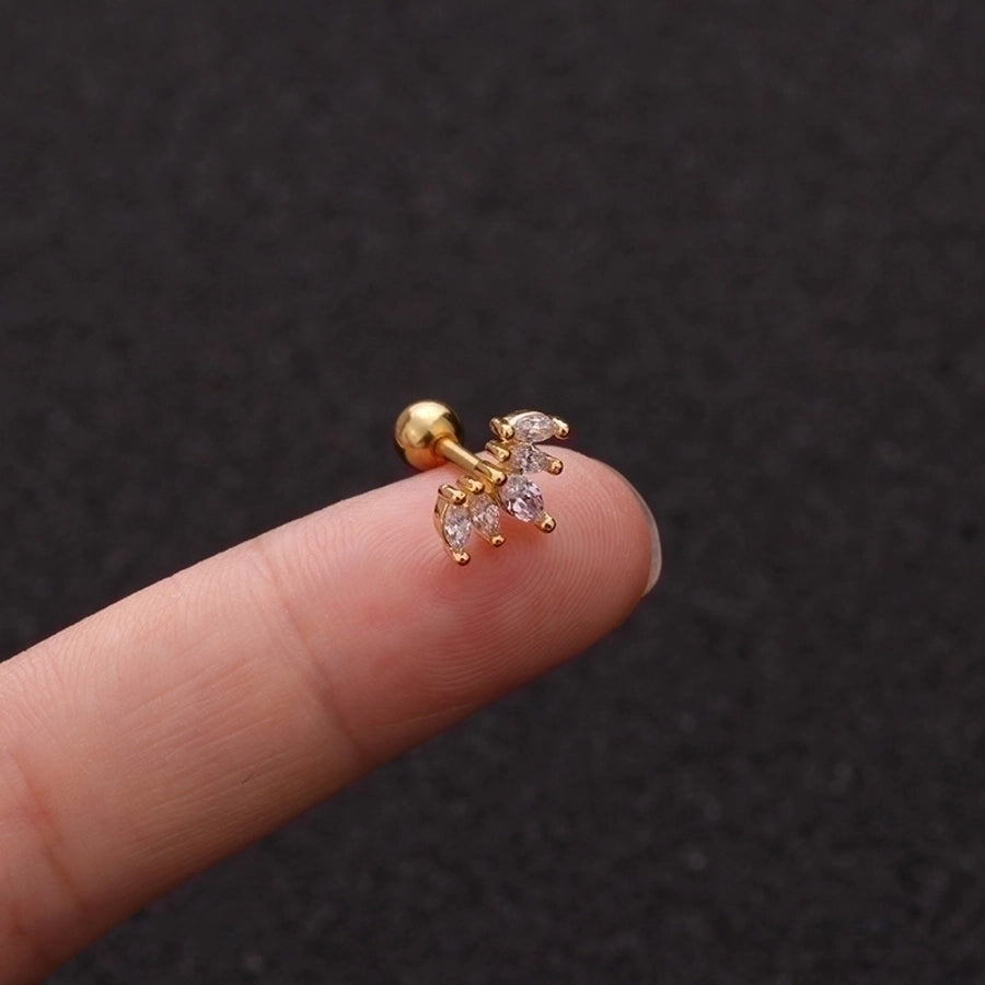Ear Cartilage Rings & Studs Lady Flower 316 Stainless Steel Copper