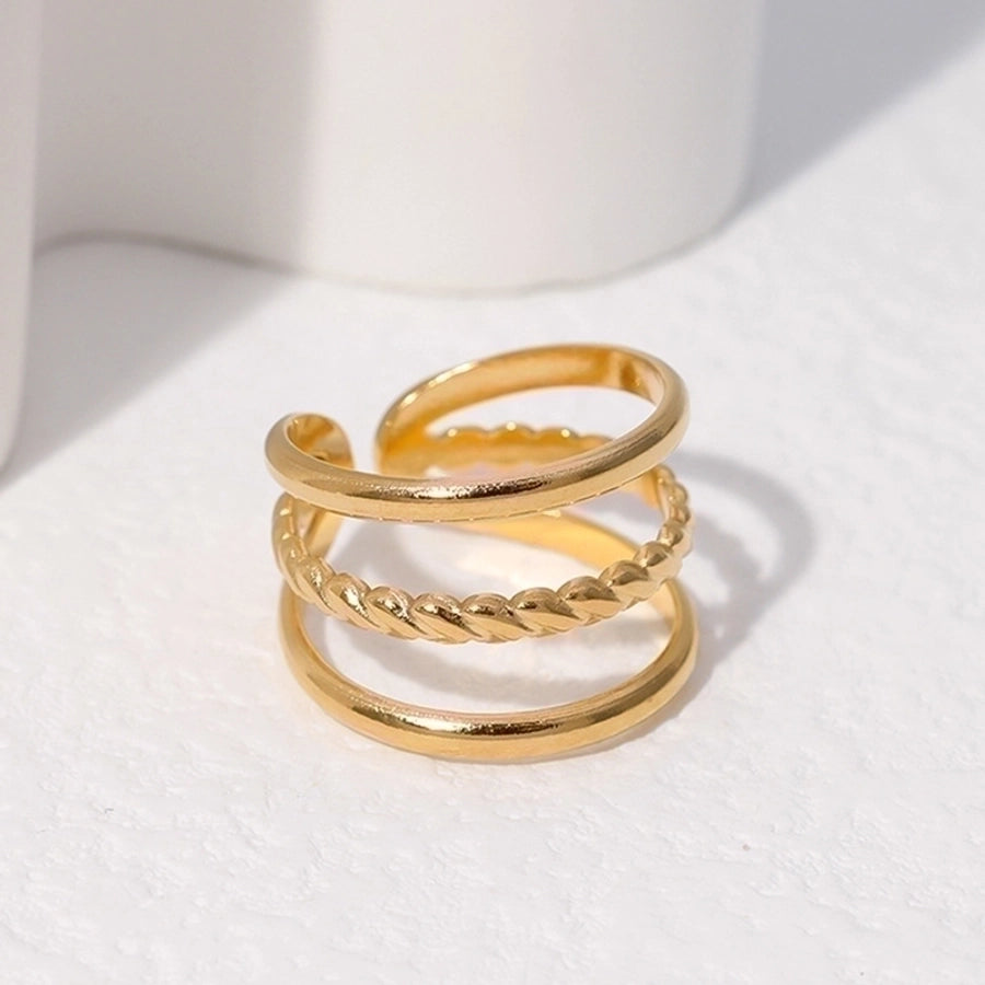 Modern Fashion 18K Gold Plated Open Ring