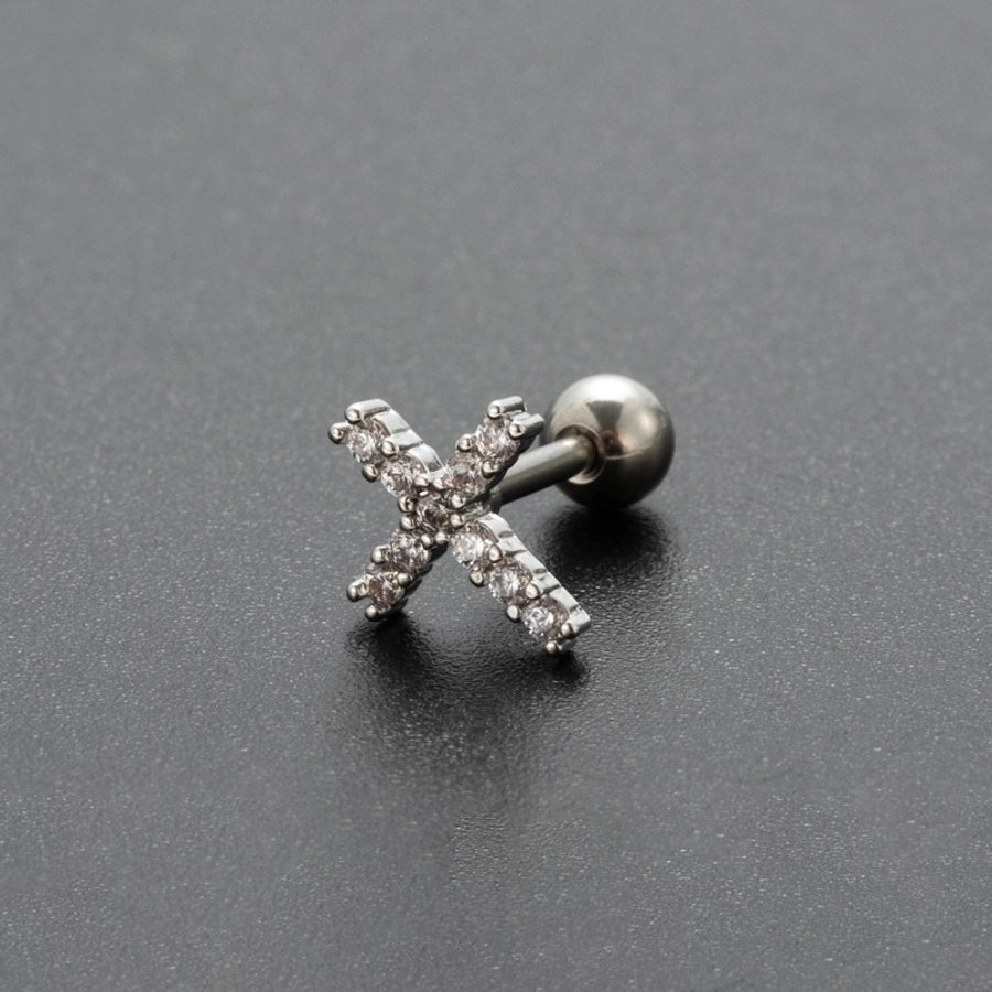 Ear Cartilage Rings & Studs Lady Flower 316 Stainless Steel Copper