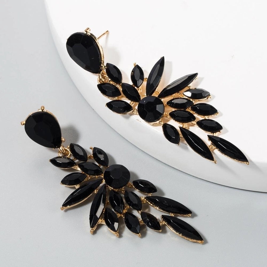 Fashion Water Droplete Artificial Gemstones Drop Earrings