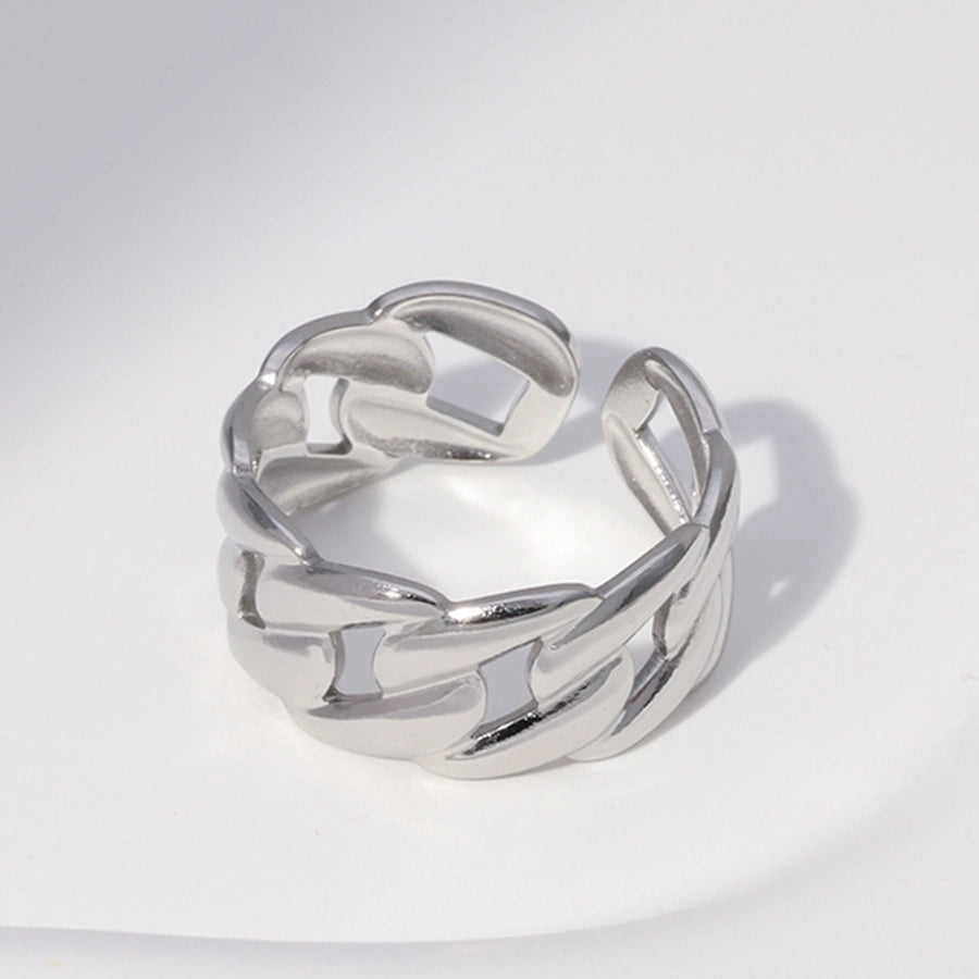 Greek pattern 18K Gold Plated Open Ring