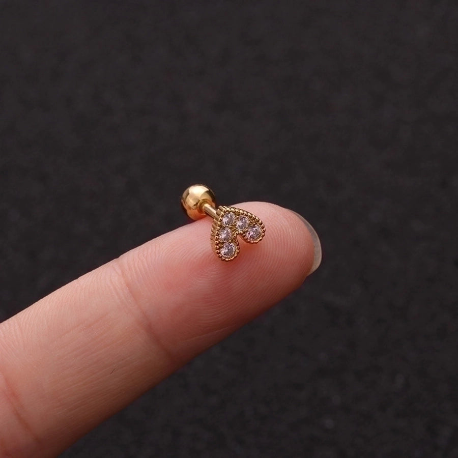 Ear Cartilage Rings & Studs Lady Flower 316 Stainless Steel Copper