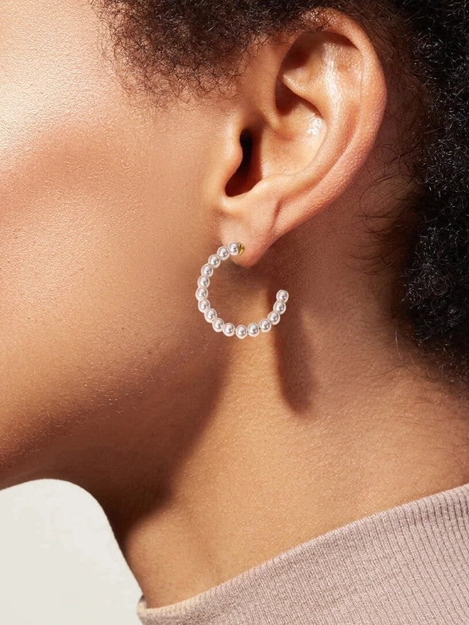 Fashion Geometric Plating 304 Stainless Steel No Inlaid Earrings