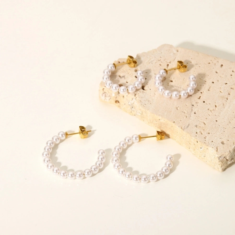 Fashion Geometric Plating 304 Stainless Steel No Inlaid Earrings