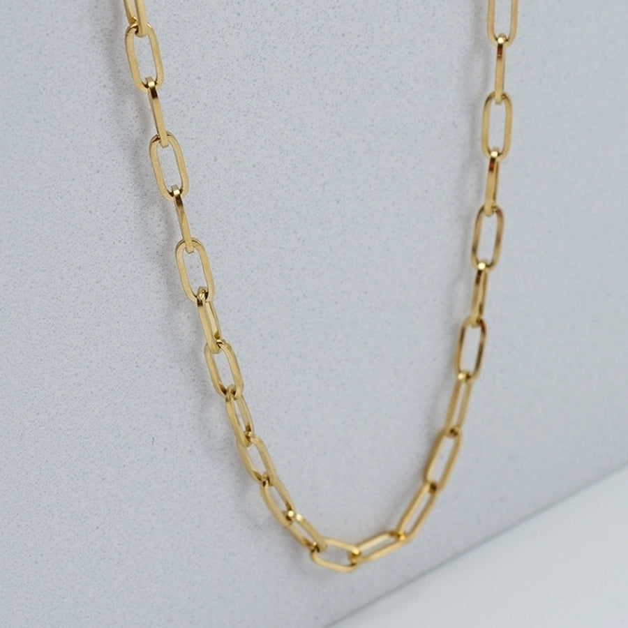 Fashion Geometric 18k Gold Plated Stainless Steel Necklace