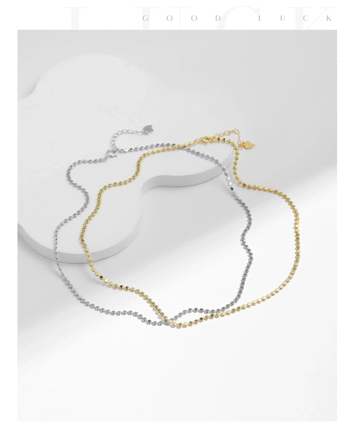 Sterling Silver Rack-Plated Geometric Choker