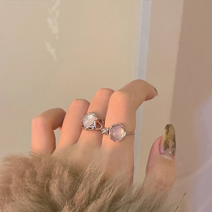 Sleek Hollow Zircon Ring