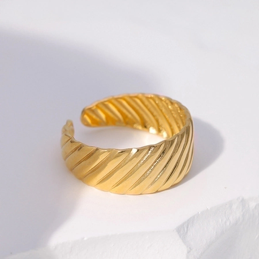Leaf 18K Gold Plated Open Ring