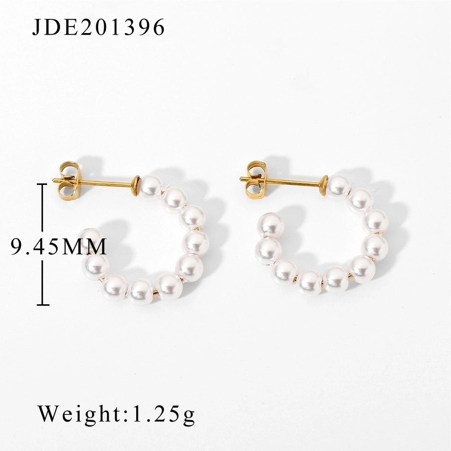 Fashion Geometric Plating 304 Stainless Steel No Inlaid Earrings