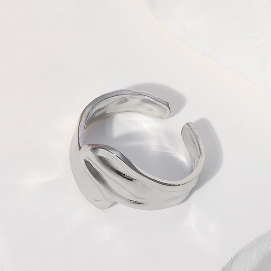 Modern Wave pattern 18K Gold Plated Open Ring