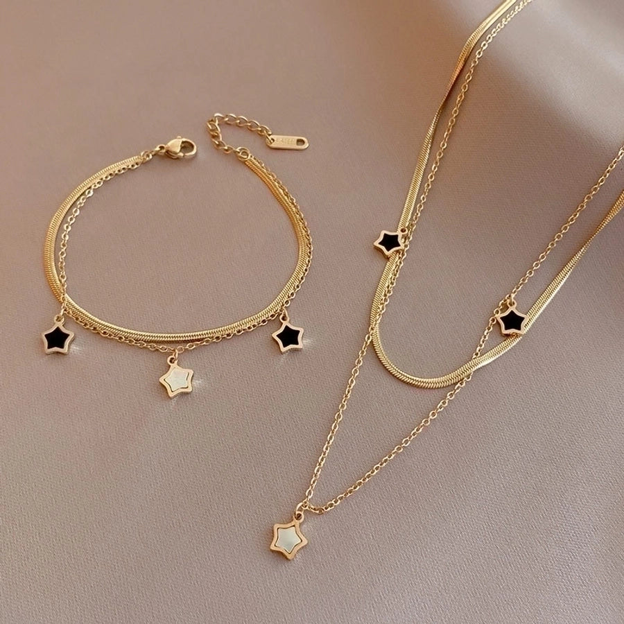 Fashion Star Titanium Steel Bracelet Necklace Bracelet collection