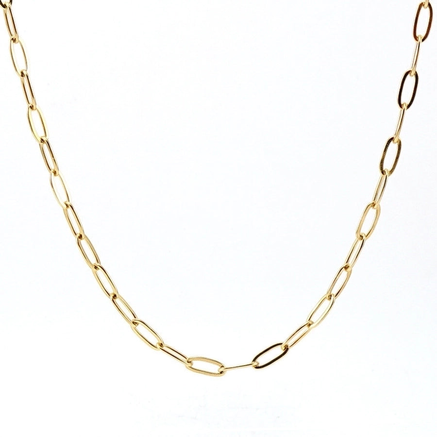 Fashion Geometric 18k Gold Plated Stainless Steel Necklace