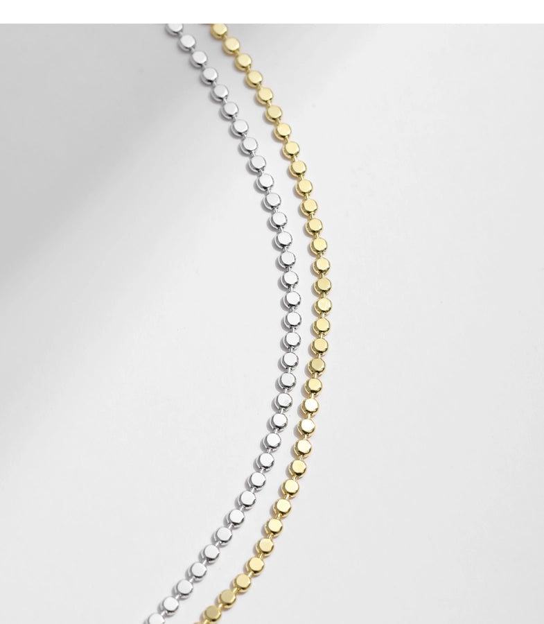 Sterling Silver Rack-Plated Geometric Choker