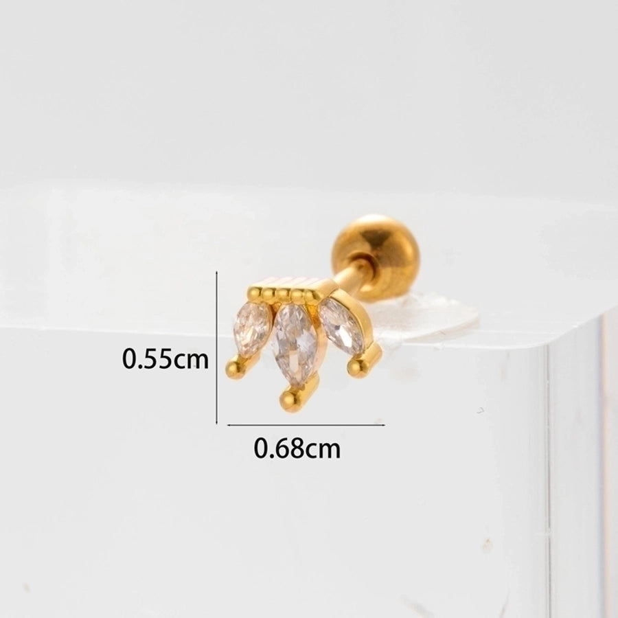Ear Cartilage Rings & Studs Lady Flower 316 Stainless Steel Copper