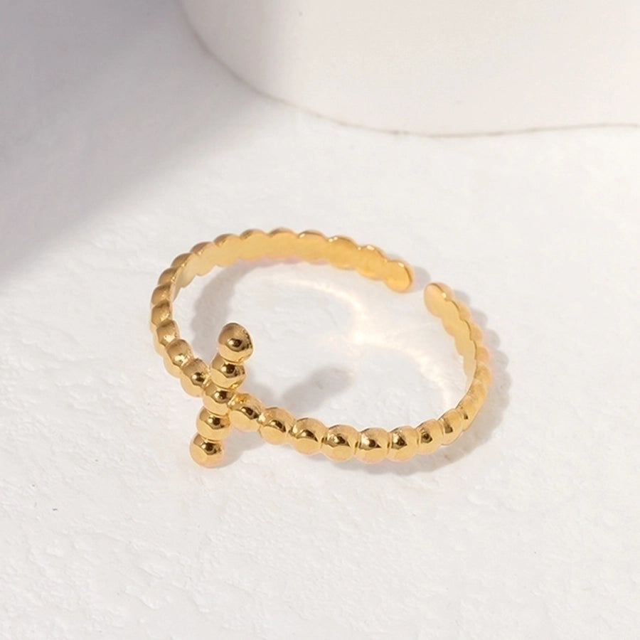 Greek pattern 18K Gold Plated Open Ring