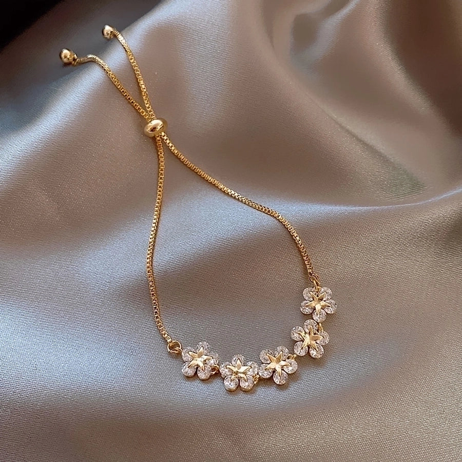 Simple Style Geometric Artificial Gemstones Alloy Chain & Link Bracelets