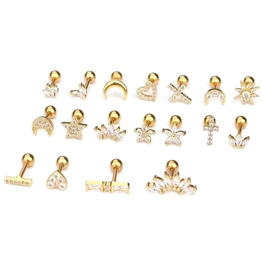 Ear Cartilage Rings & Studs Lady Flower 316 Stainless Steel Copper