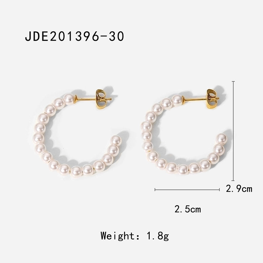 Fashion Geometric Plating 304 Stainless Steel No Inlaid Earrings