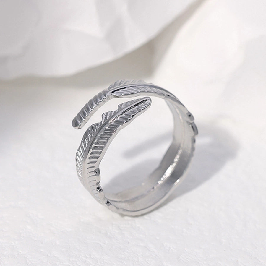 Leaf 18K Gold Plated Open Ring
