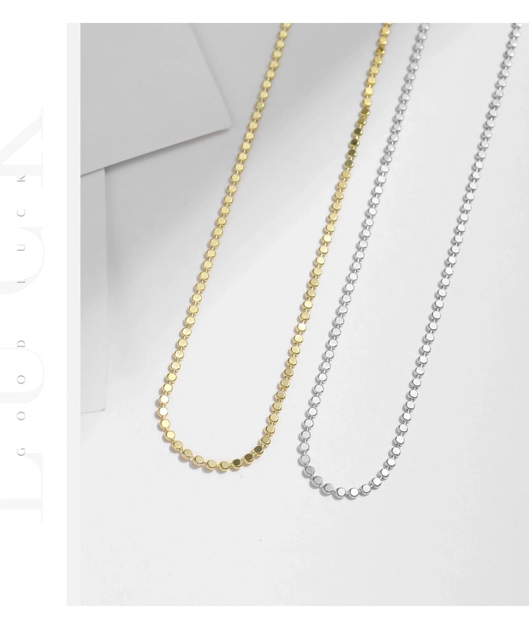 Sterling Silver Rack-Plated Geometric Choker