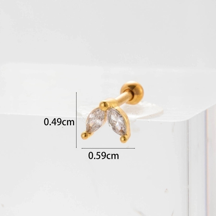 Ear Cartilage Rings & Studs Lady Flower 316 Stainless Steel Copper