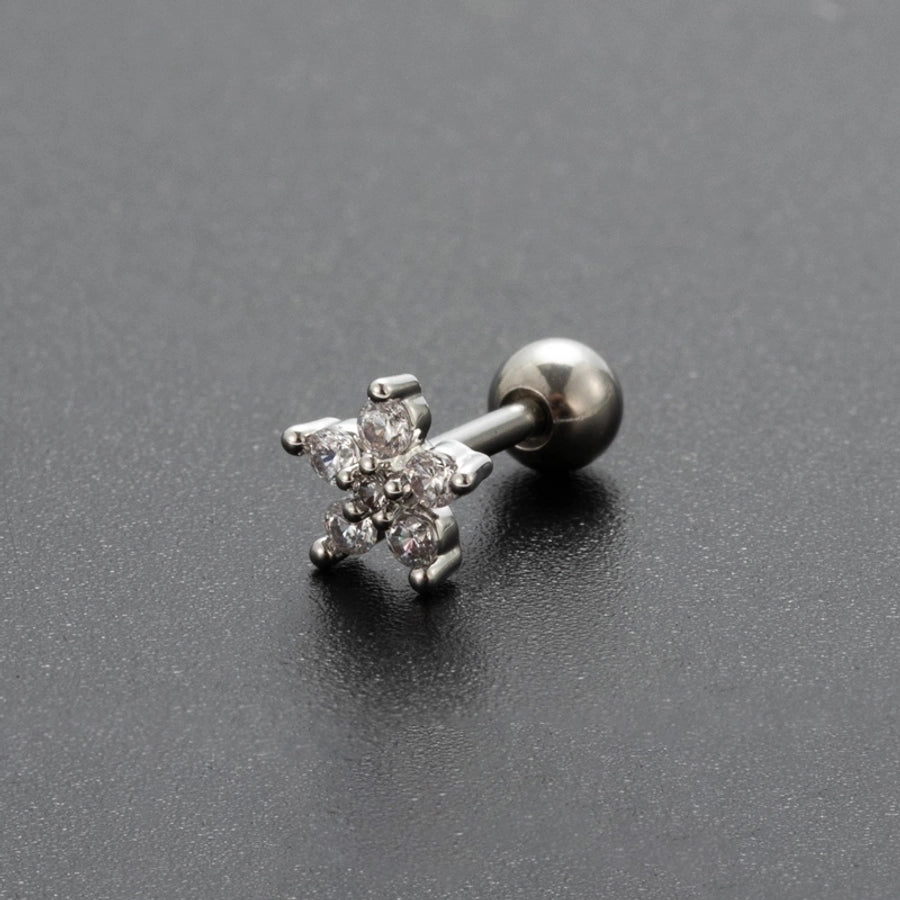 Ear Cartilage Rings & Studs Lady Flower 316 Stainless Steel Copper