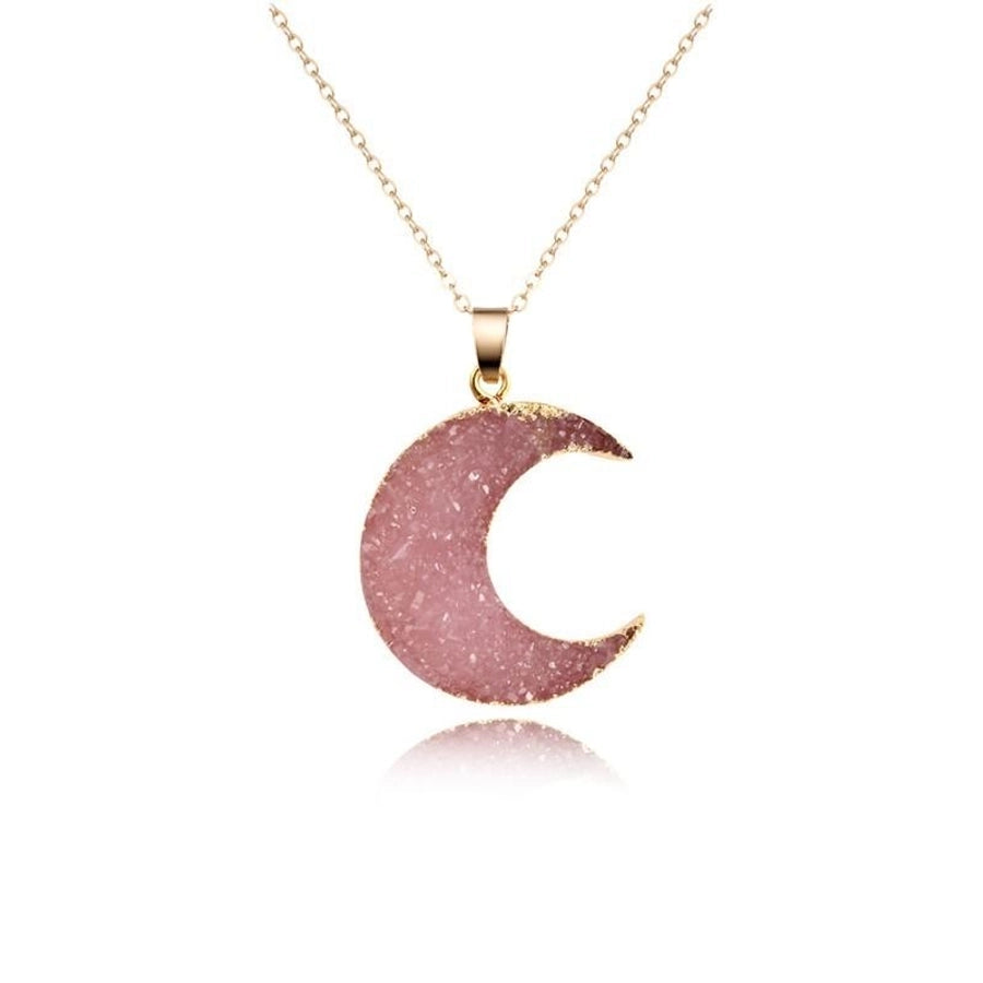 Moon Simplicity Natural Stone Necklace