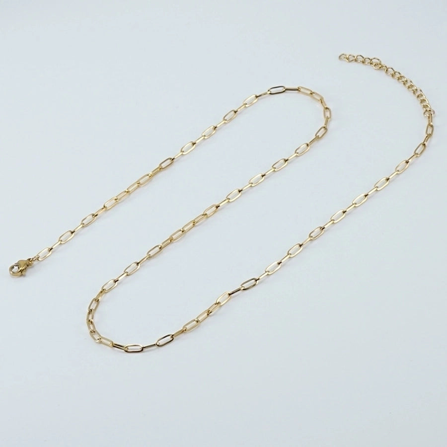 Fashion Geometric 18k Gold Plated Stainless Steel Necklace