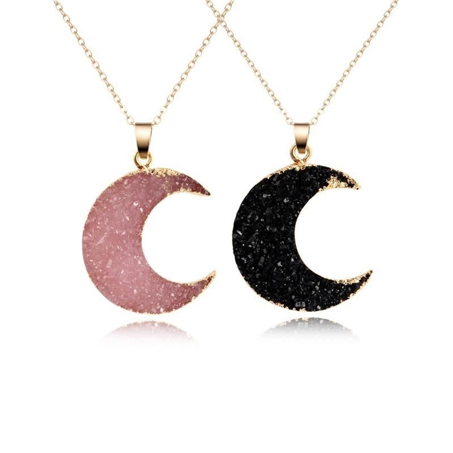 Moon Simplicity Natural Stone Necklace