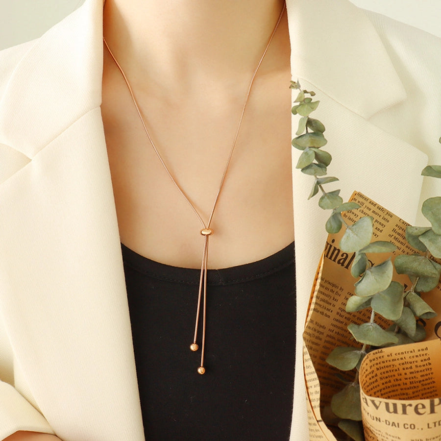 Elegant Solid Color Gold Bracelet Necklace