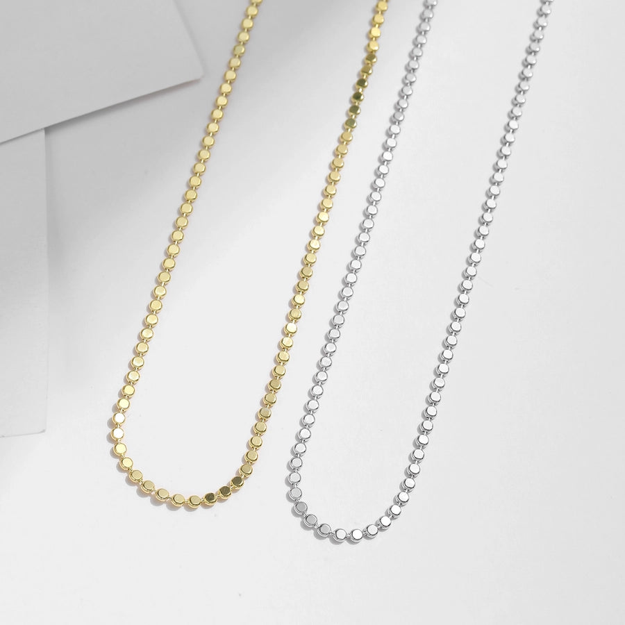 Sterling Silver Rack-Plated Geometric Choker