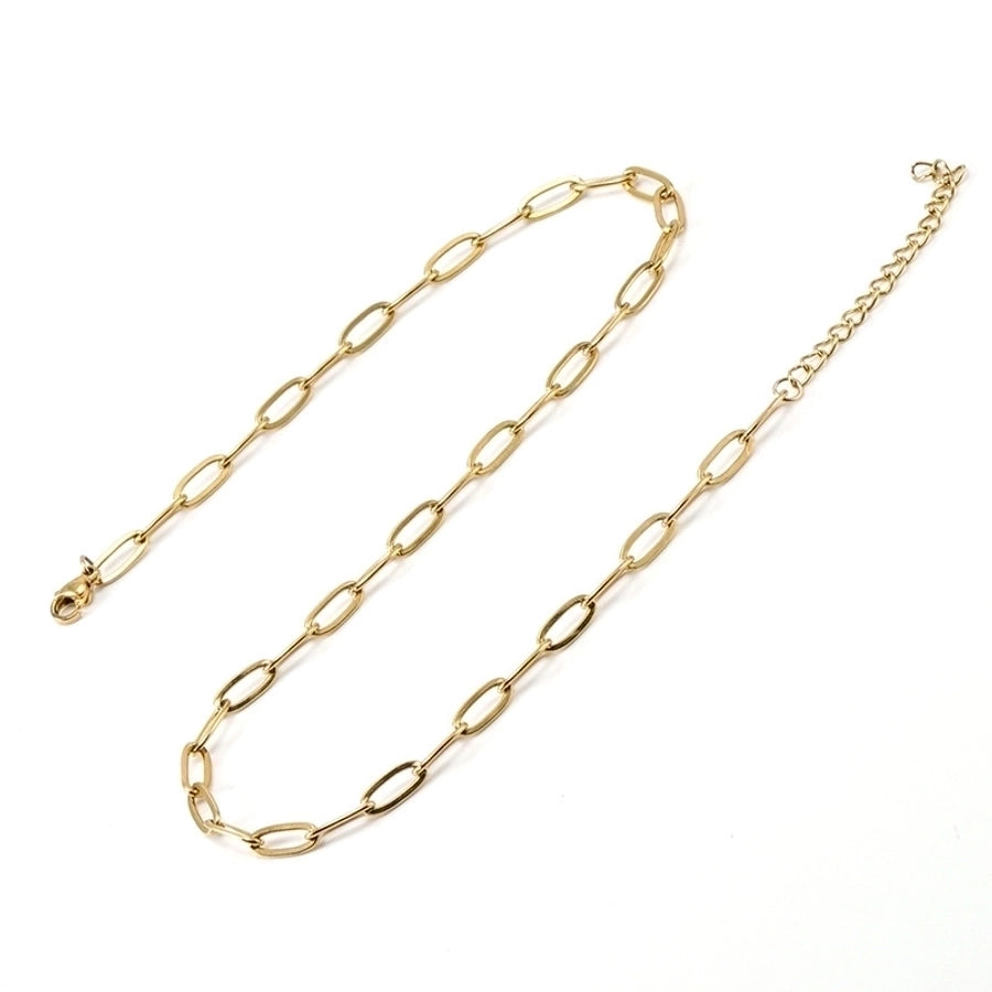 Fashion Geometric 18k Gold Plated Stainless Steel Necklace