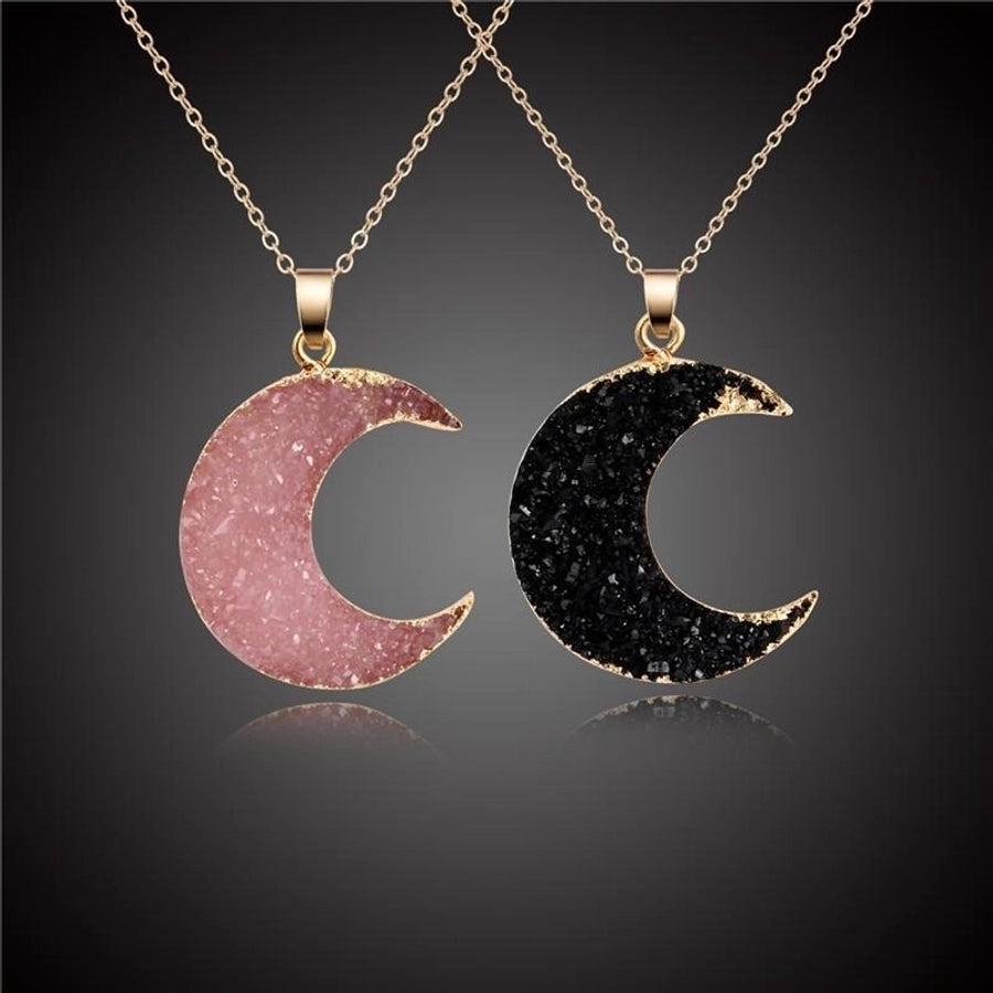 Moon Simplicity Natural Stone Necklace