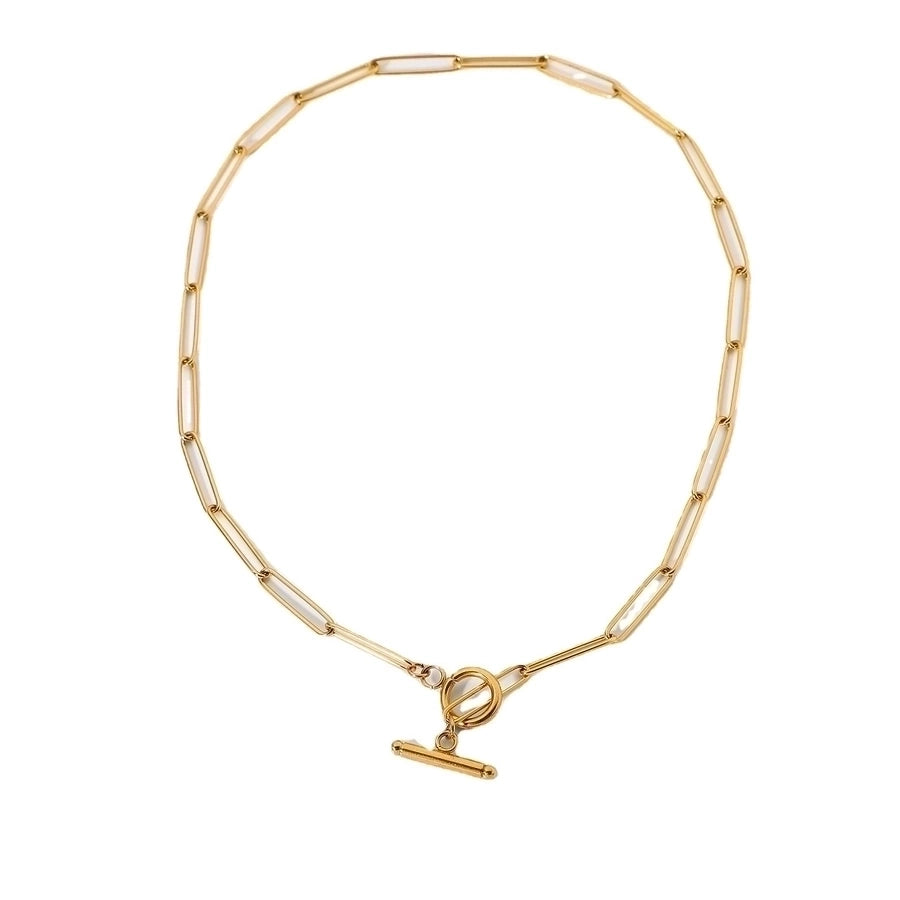 Fashionable Stainless Steel Titanium Steel-Plated Pendant Necklace