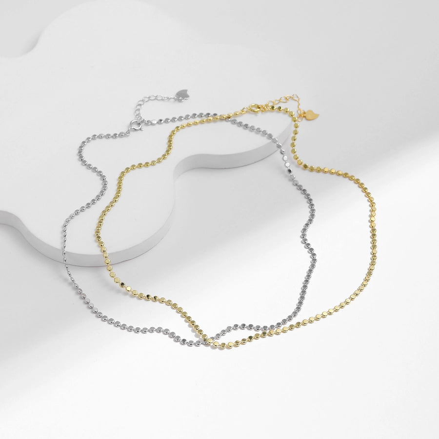 Sterling Silver Rack-Plated Geometric Choker