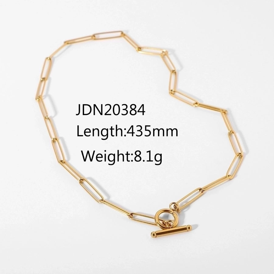 Fashionable Stainless Steel Titanium Steel-Plated Pendant Necklace