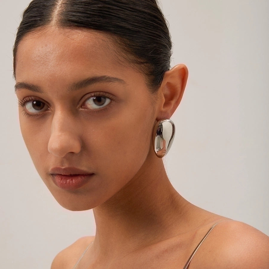 Geometric Gold Plated Ear Studs