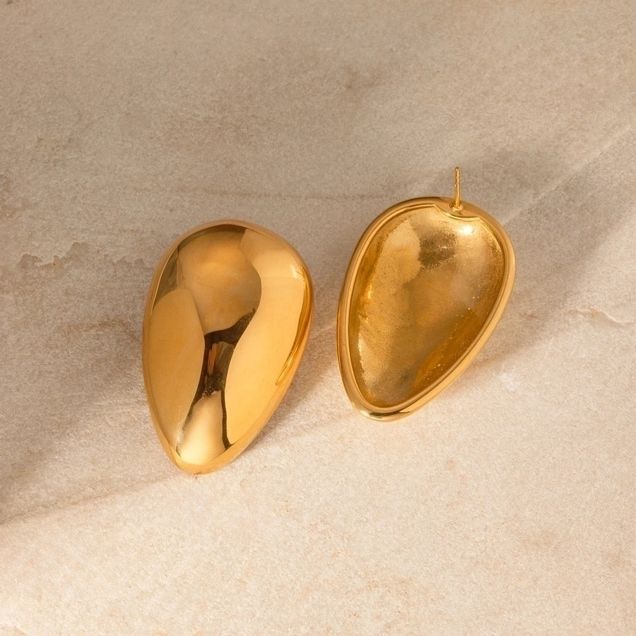 Geometric Gold Plated Ear Studs