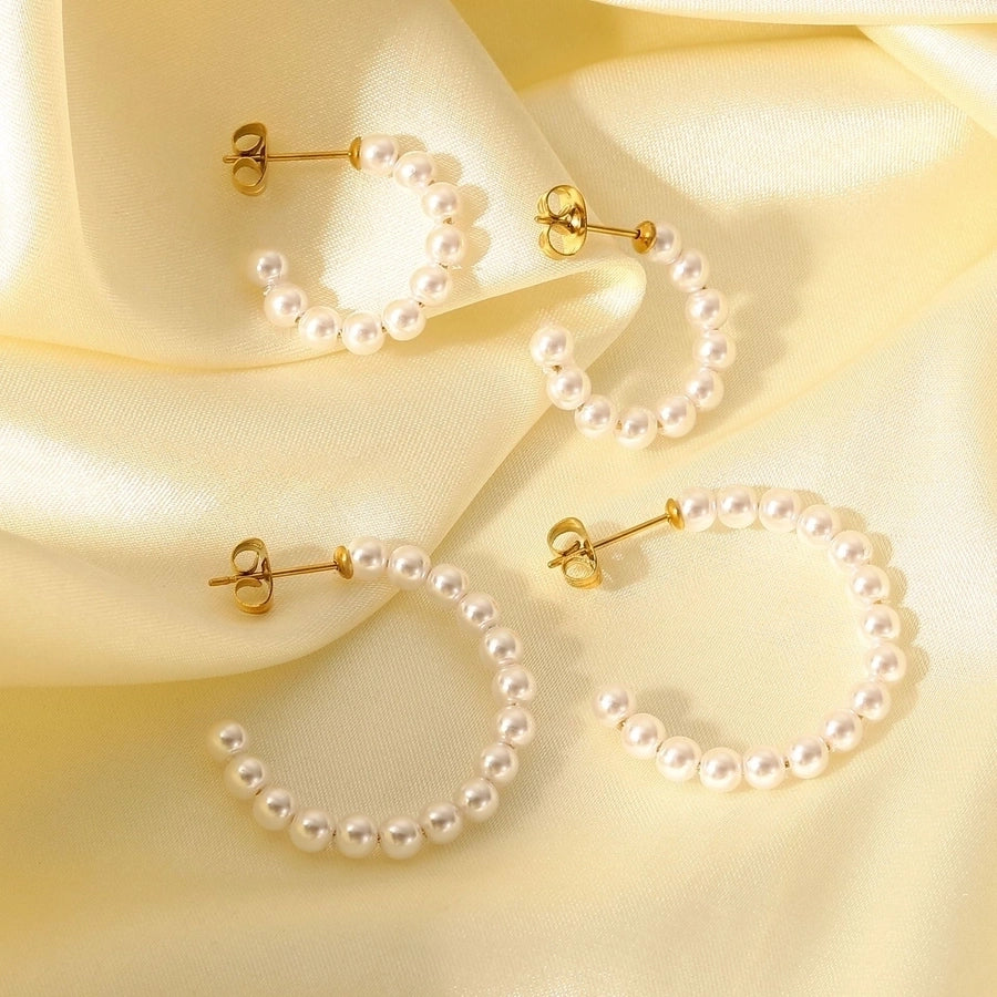 Fashion Geometric Plating 304 Stainless Steel No Inlaid Earrings