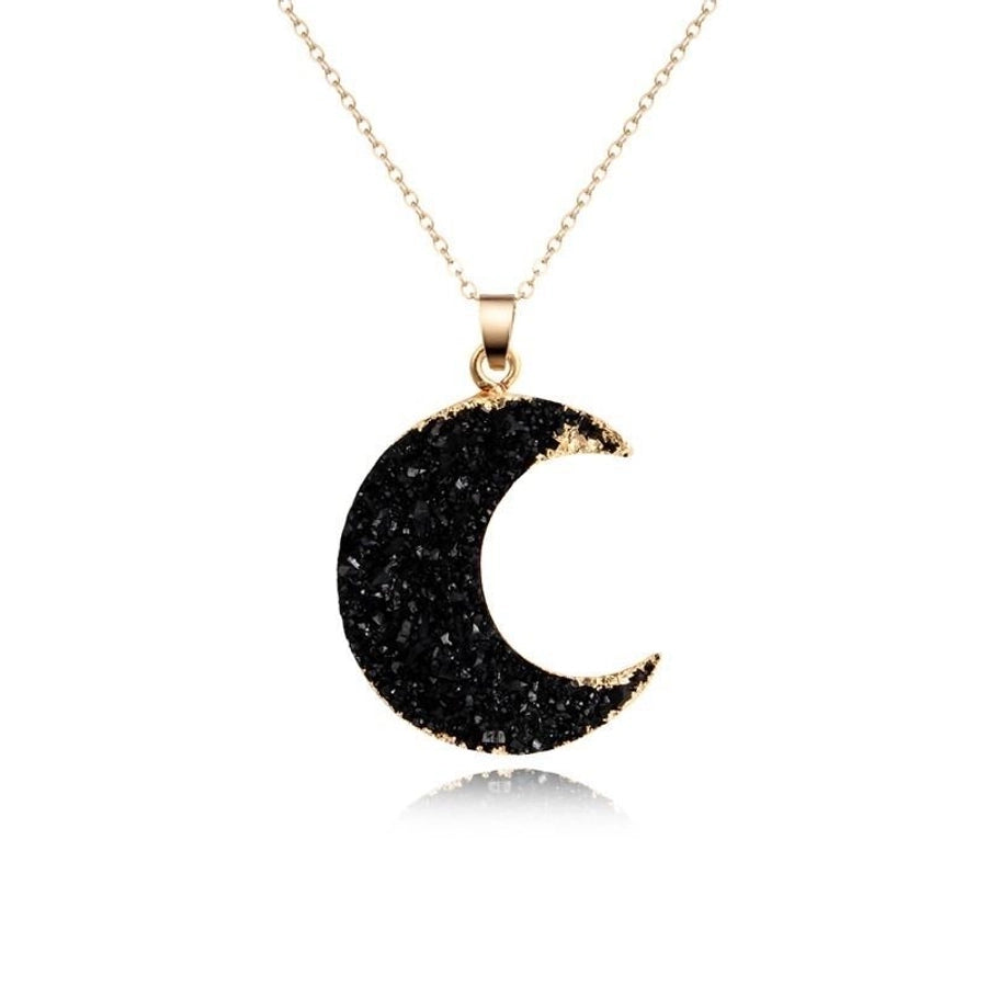 Moon Simplicity Natural Stone Necklace